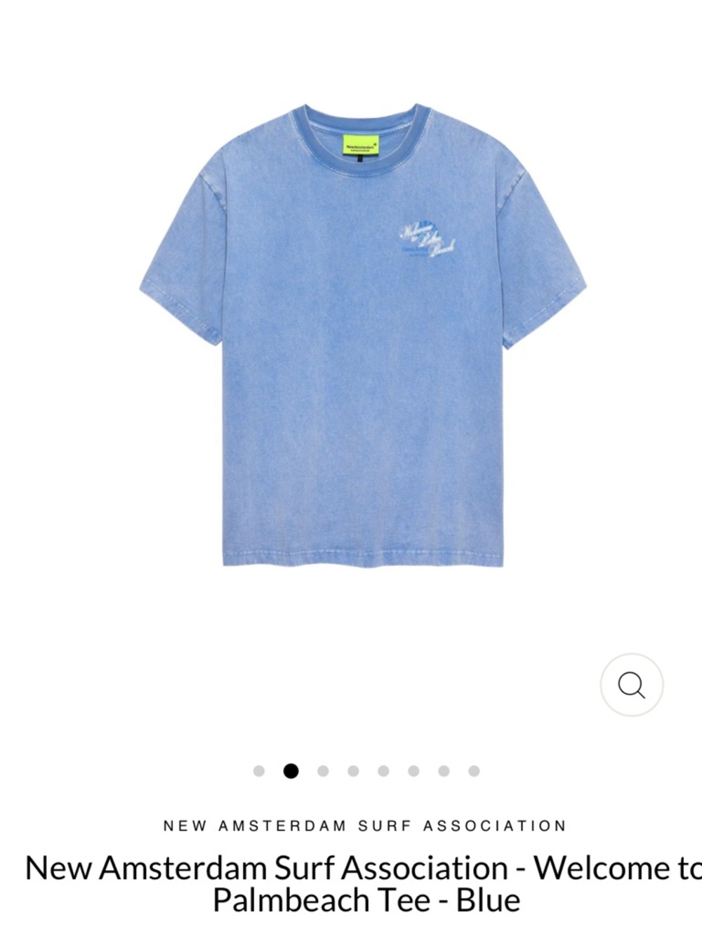 New Amsterdam Surf Association - Welcome to Palmbeach Tee - Blue - Large